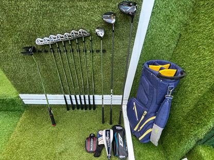 Callaway Irons, Wilson D9 Driver, Callaway Paradym X 3 Wood, Callaway X Hybrid, Wilson Infinite Putter & OUUL Premium Stand Bag
