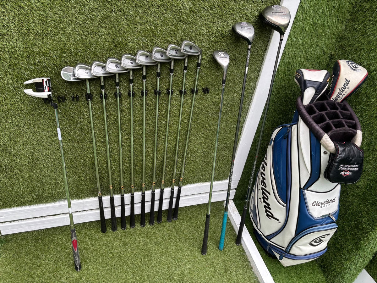 Cleveland Complete Golf Set – TA6 3–PW Irons, Ti460 Driver, Steel 15° Wood, HALO Hybrid & Cart Bag