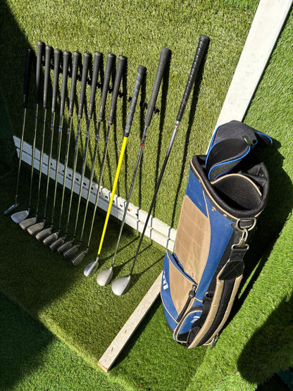 Tristar II 3–SW Irons + RAM FX Driver + Wilson Staff Cleek + Masters Stand Bag – 13 Clubs