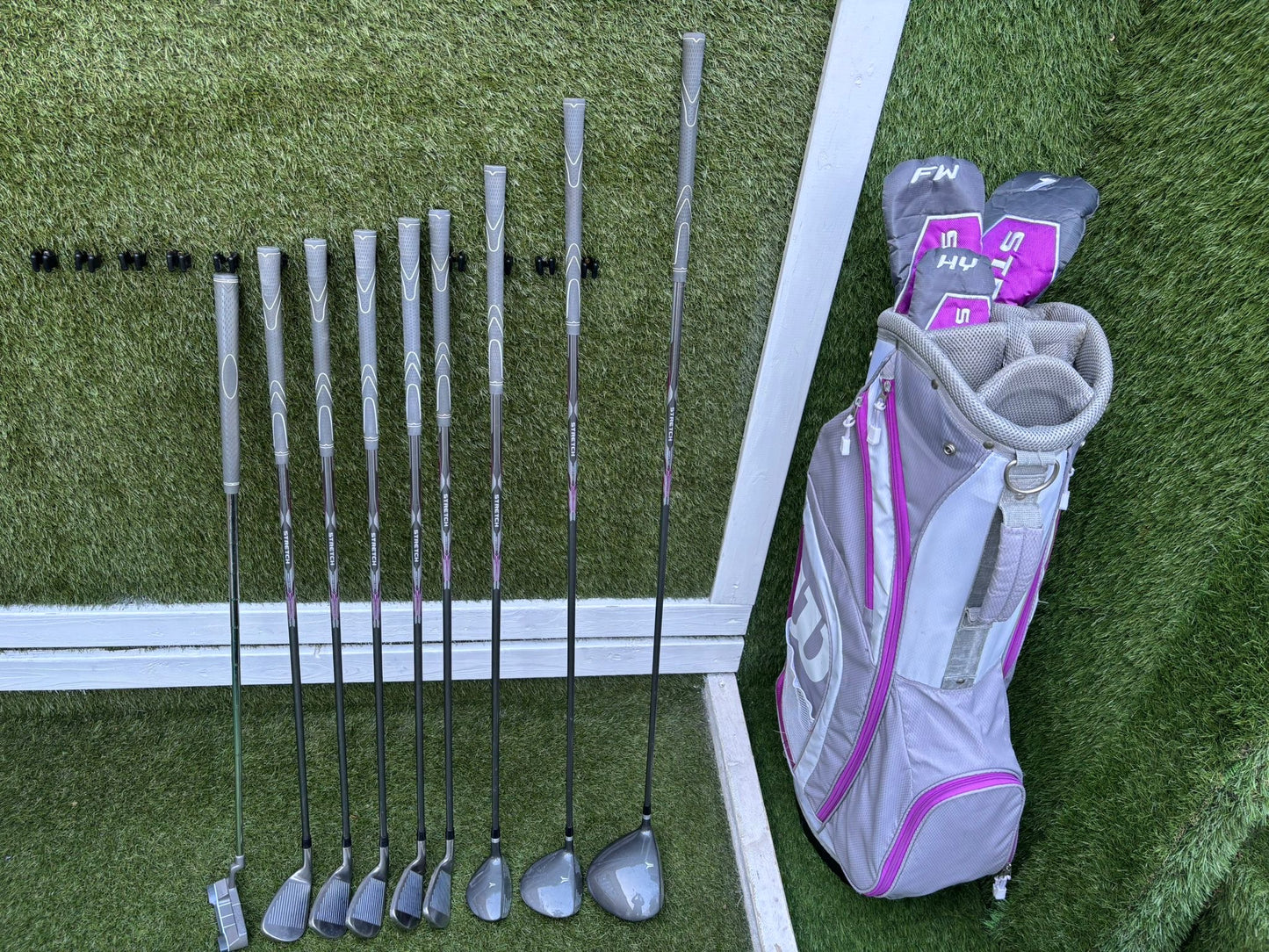 🔥 Wilson Stretch XLS Ladies Set (7–SW) + Driver / 5 Wood / Hybrid + Matching Bag