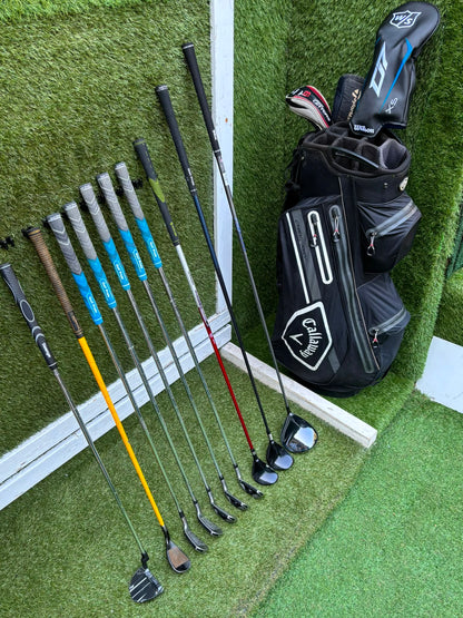 Cobra King S9 Irons, New Wilson Driver, TaylorMade Wood, New V Series Putter & Callaway Dry Waterproof Cart Bag Free P&P