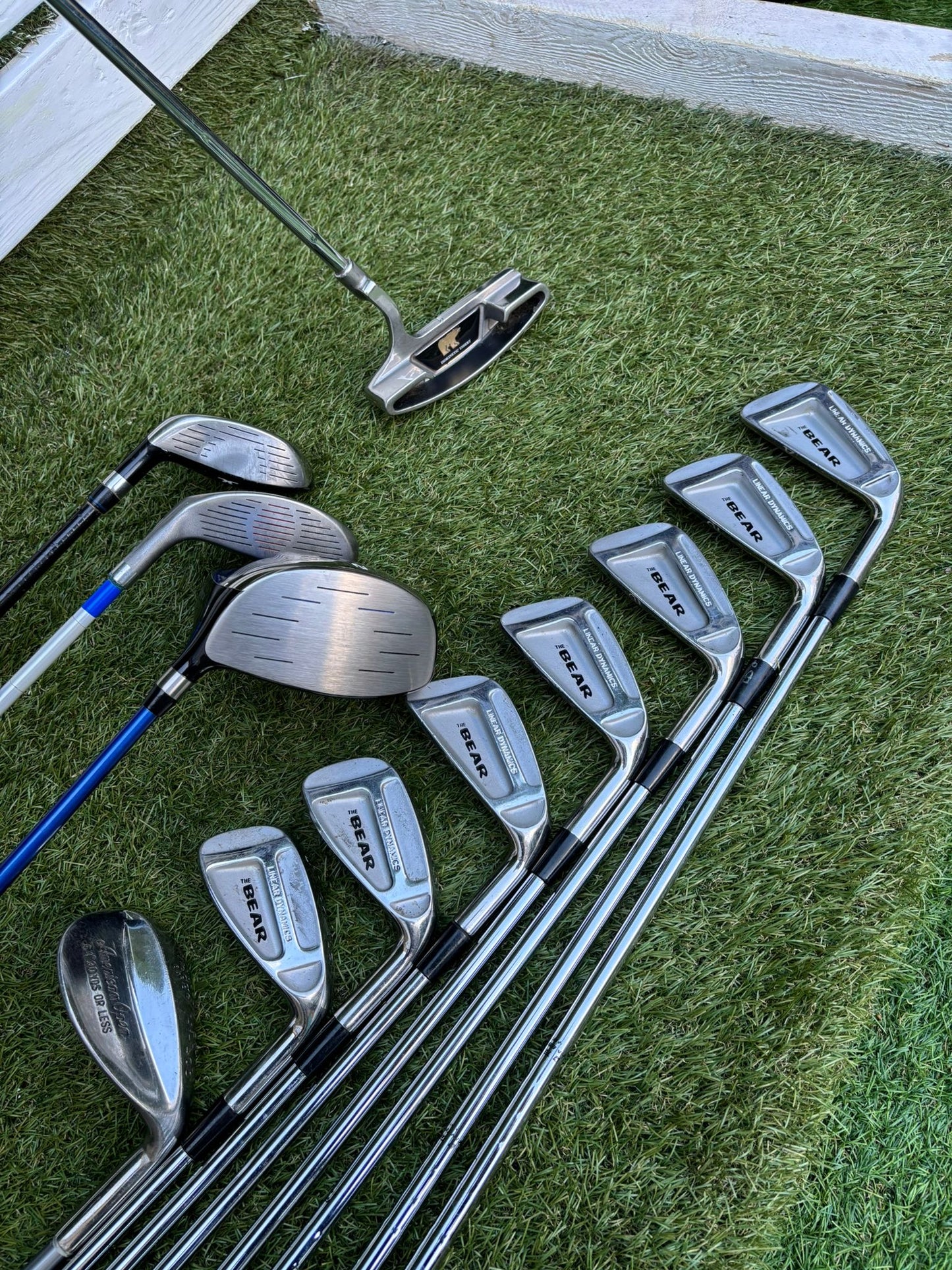 Jack Nicklaus Bear Iron Set + John Letters Driver + Woods + Bag – Full Starter Setup