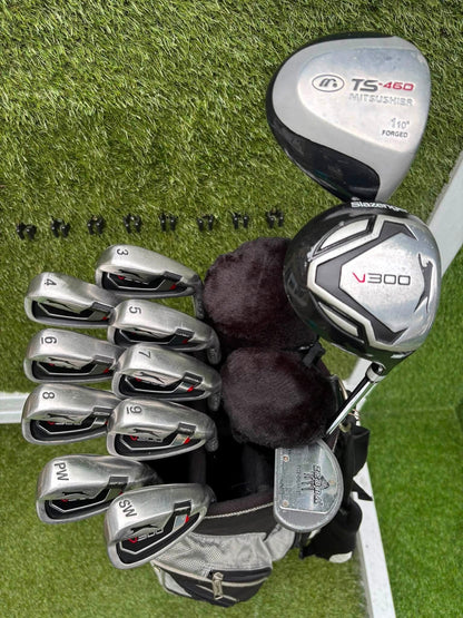 Slazenger V300 3–SW Complete Golf Set – Mitsubishi Driver, V300 3 Wood, RAM Zebra Putter & Slazenger Bag
