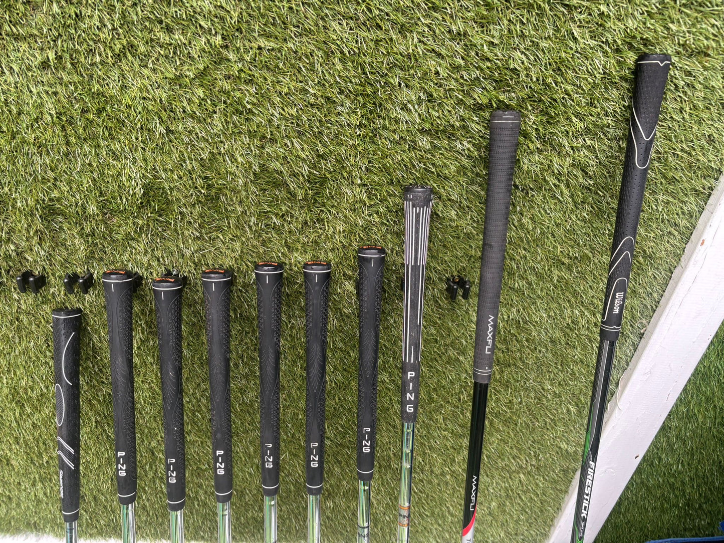 PING Eye2 Red Dot Irons, PING Zing 1 Iron, Wilson Driver, MaxFli 3 Wood & Nike Vapor X Stand Bag