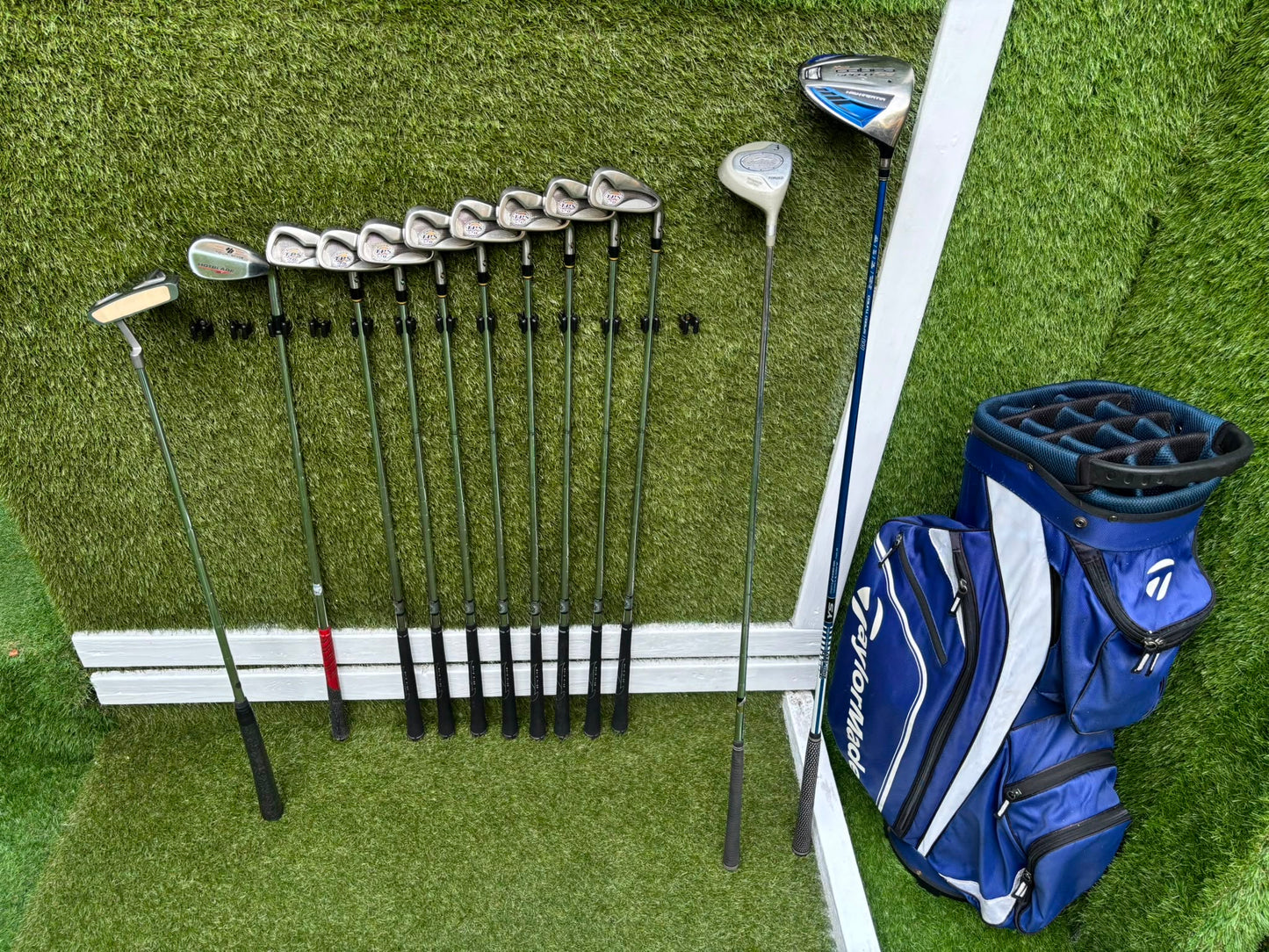 PowerBilt TPS 7.0 Irons, Cobra Driver, Slazenger 3 Wood & TaylorMade Cart Bag – Complete Golf Package