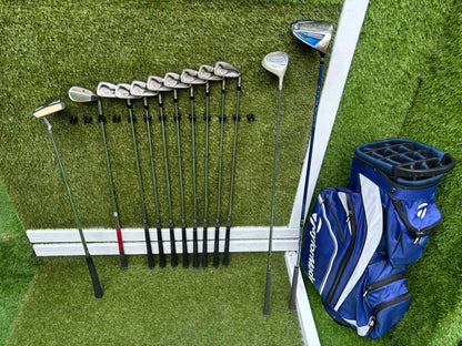 PowerBilt TPS 7.0 Irons, Cobra Driver, Slazenger 3 Wood & TaylorMade Cart Bag – Complete Golf Package