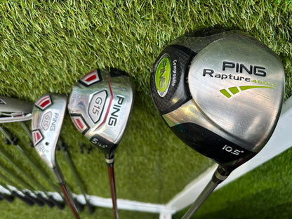 Ping G15 Complete Golf Set + Rapture Driver, Glide Wedges & Cobra Cart Bag