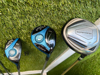 Cobra 3100 I/H Ladies Graphite Irons, Callaway Solaire Woods & RAM Force Cart Bag