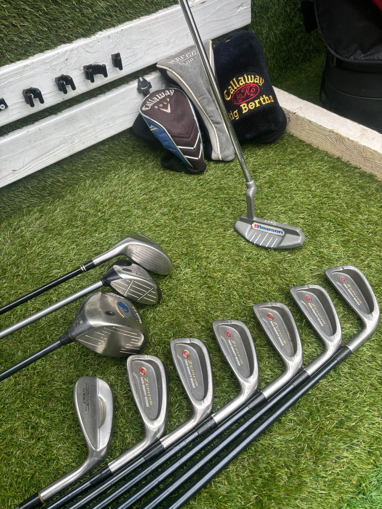 Mizuno Zephyr Irons + Callaway Big Bertha Woods + Hybrid + Wedge + Stand Bag (11 Clubs)