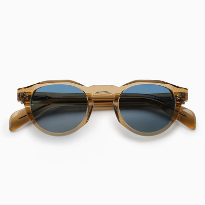 AURA Polarised Sunglasses, Unisex, Crystal Brown, Blue Gradient by TrueVivid