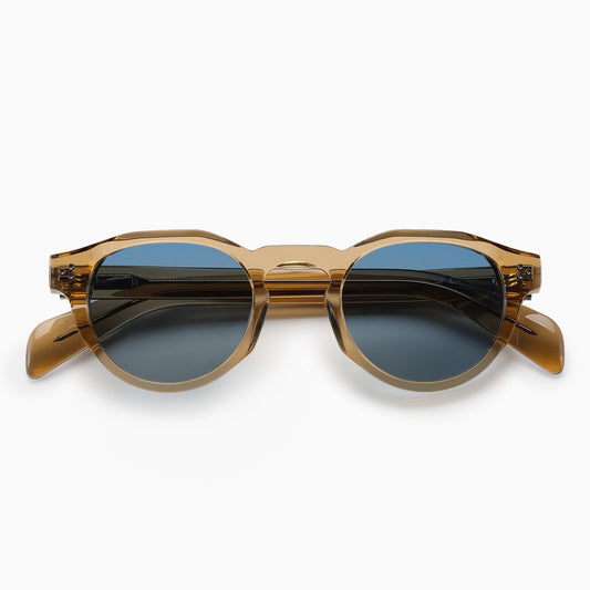 AURA Polarised Sunglasses, Unisex, Crystal Brown, Blue Gradient by TrueVivid