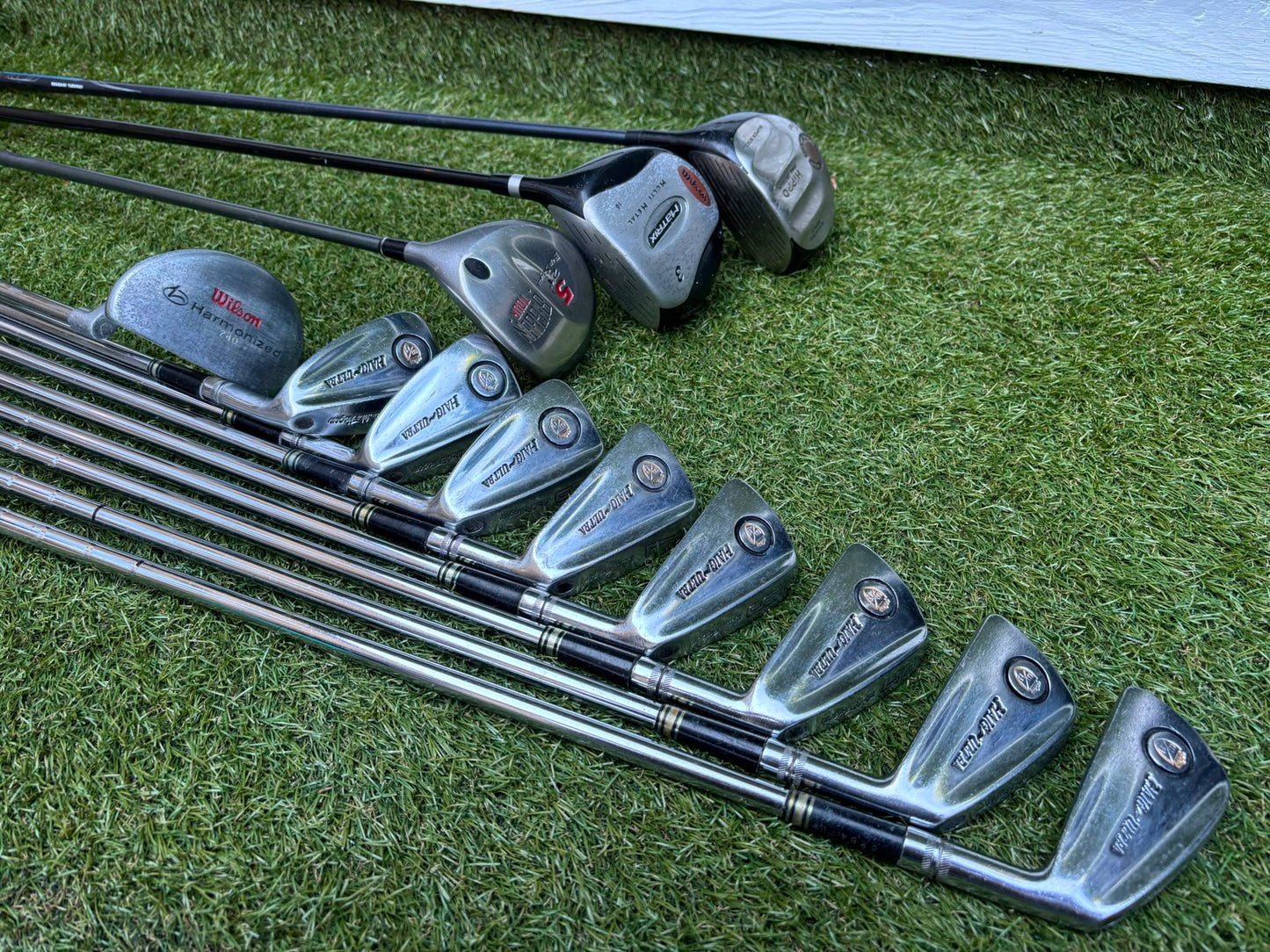 Walter Hagen Haig-Ultra 3–PW Golf Set – Hippo Driver, Wilson & Ben Sayers Woods, Wilson Putter & PowaKaddy Bag