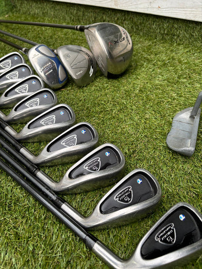 John Letters Trilogy T5 Graphite Iron Set + Woods & Motocaddy Bag