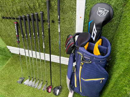 Brand New Wilson Staff D7 XS Golf Set, Brand New Driver & Irons, Brand New Infinite Bucktown Putter, Premium OUUL Stand Bag