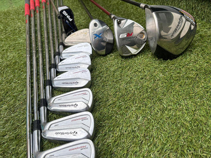 TaylorMade Tour Preferred MC Irons (4–PW) + Burner Driver, R9 Fairway, Callaway Hybrid, Ping Cadence Putter & TaylorMade Bag