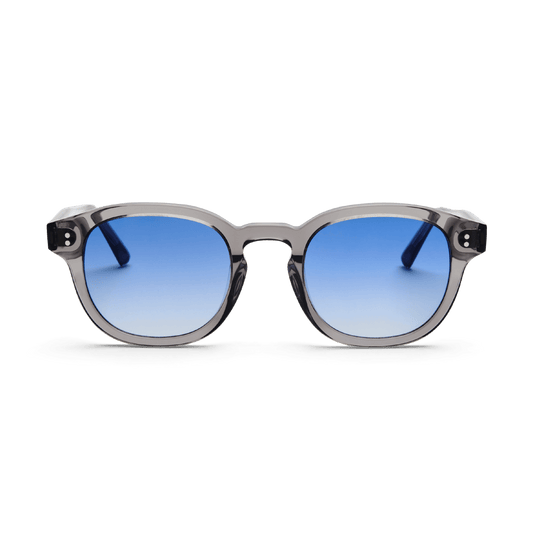 BILLE Grey Crystal Blue Sunglasses by Messy Weekend