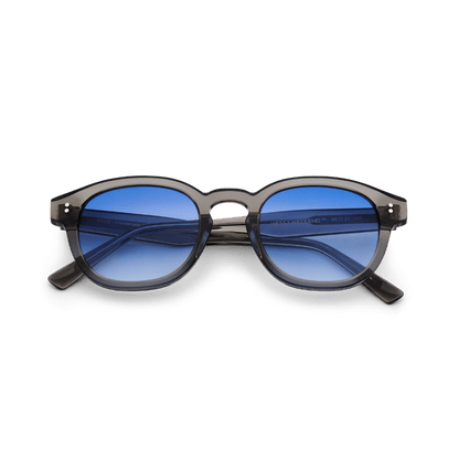 BILLE Grey Crystal Blue Sunglasses by Messy Weekend