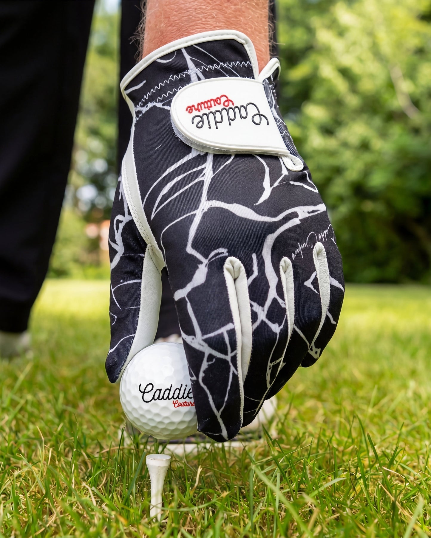 AAA Cabretta Leather Black Golf Glove for Grip & Comfort