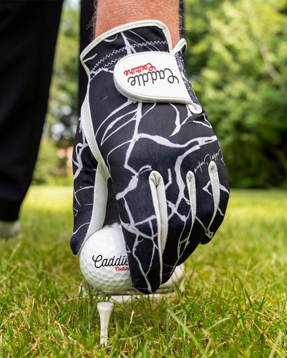 AAA Cabretta Leather Black Golf Glove for Grip & Comfort