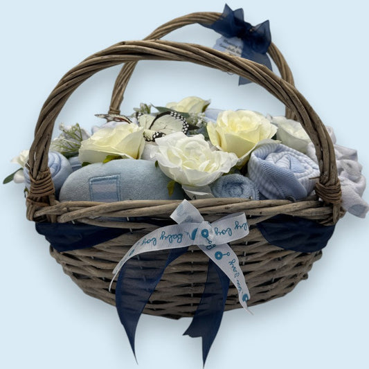 Blooming Baby Essentials Hamper – Blue | Luxury Baby Gift Basket
