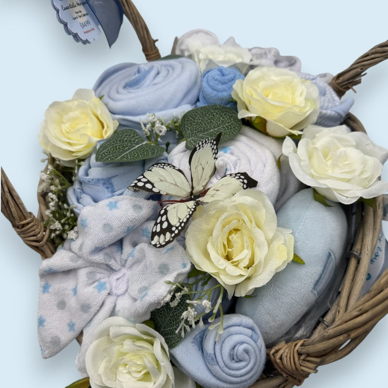 Blooming Baby Essentials Hamper – Blue | Luxury Baby Gift Basket