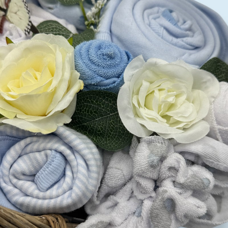 Blooming Baby Essentials Hamper – Blue | Luxury Baby Gift Basket