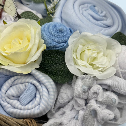 Blooming Baby Essentials Hamper – Blue | Luxury Baby Gift Basket