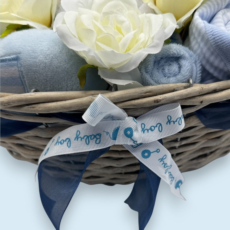 Blooming Baby Essentials Hamper – Blue | Luxury Baby Gift Basket