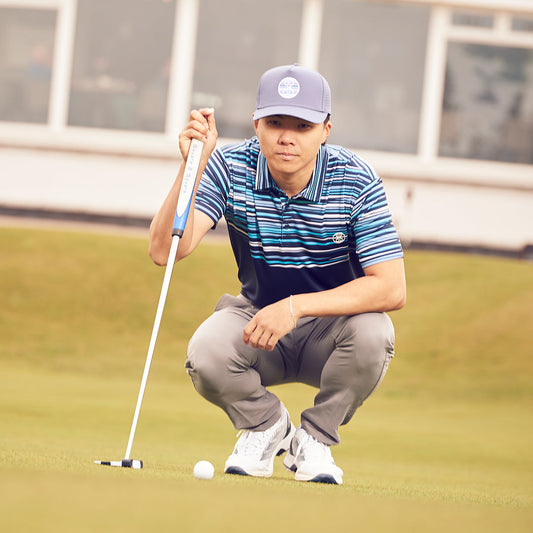 Ethos Blue Wave Men's Golf Polo Shirt