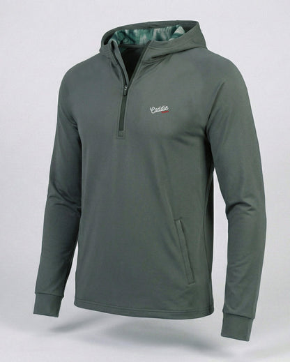 Men’s Stretch Camo Golf Hoodie – Lightweight Quarter Zip
