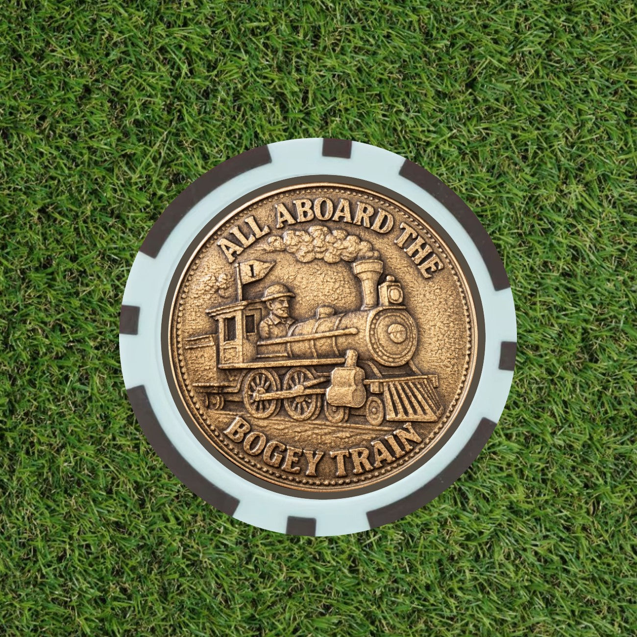 The Bogey Train Poker Chip