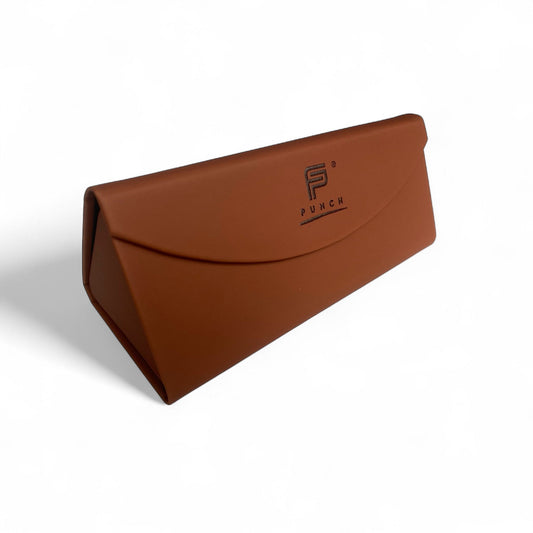 Foldable Sunglasses Case in Brown by PUNCH