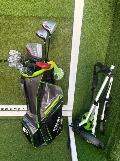 Ben Sayers M9 Full Graphite Golf Set + Forgan Bag + Matching Trolley
