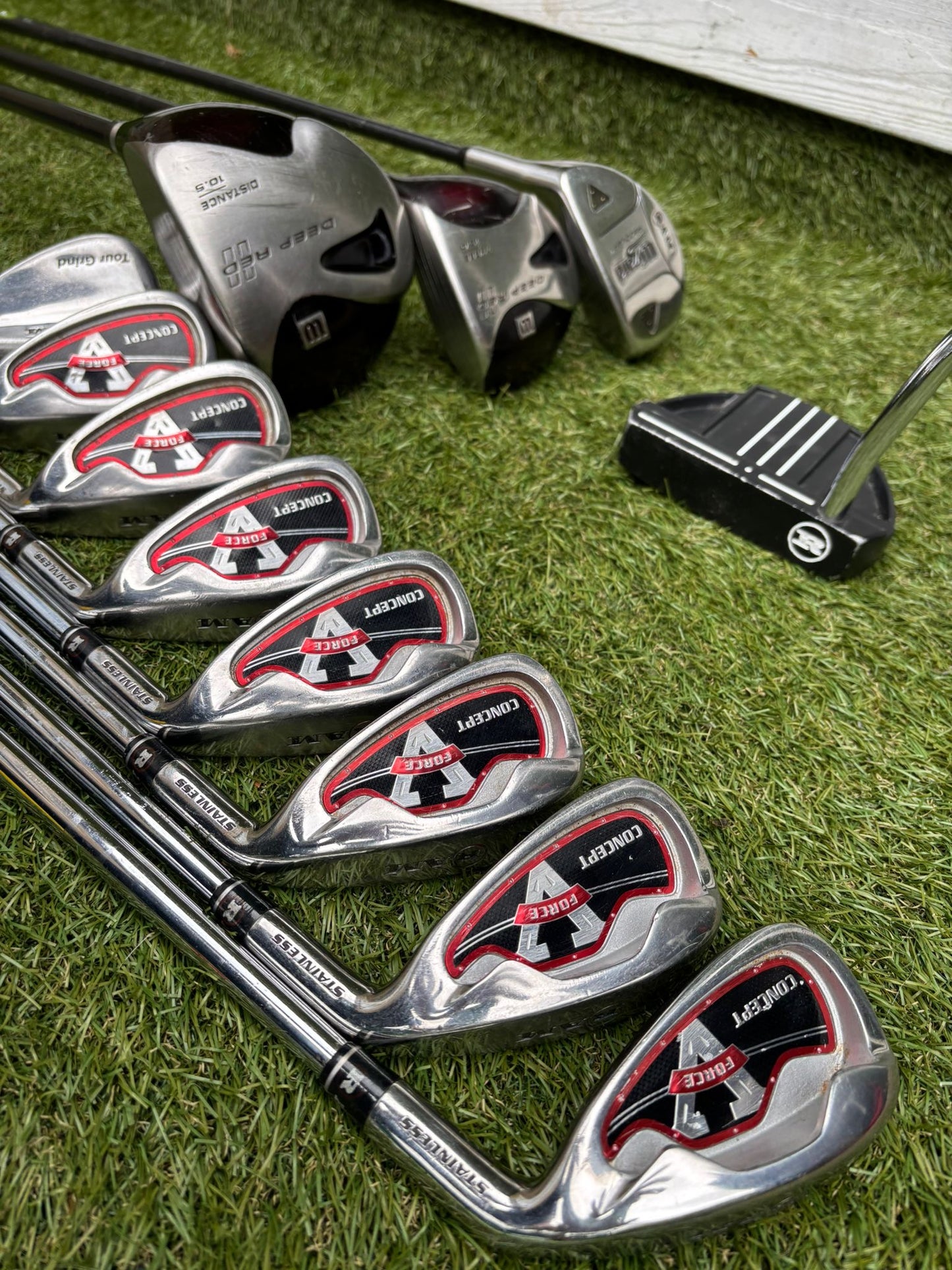 Wilson Deep Red Woods + Ram Concept Irons Set + Mizuno Stand Bag - Free P&P