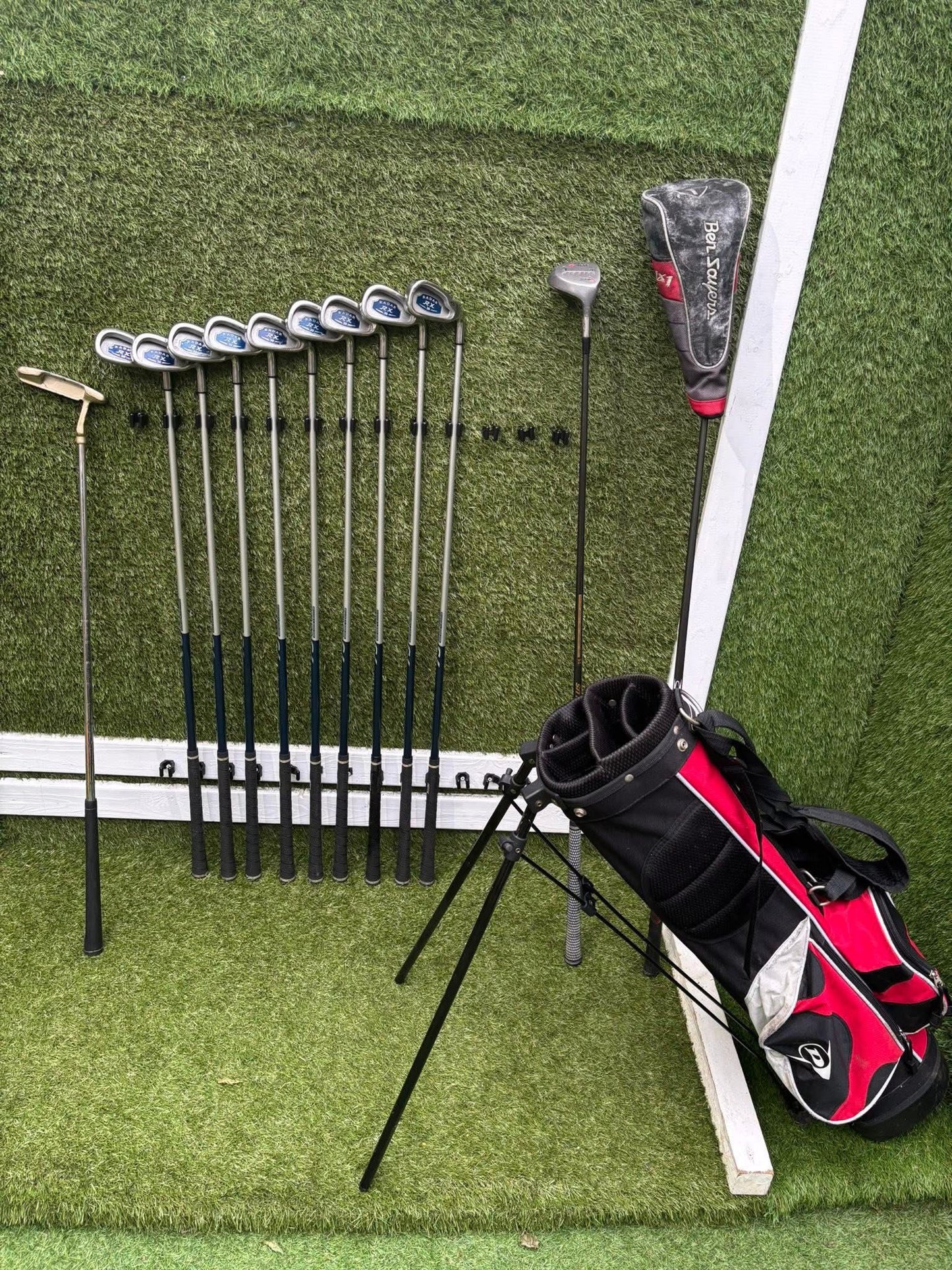 Full Golf Set | Adam RX Graphite Irons + Ben Sayers MX1 Driver + TaylorMade 5 Wood + Memphis LX Putter + Dunlop Stand Bag £120.00