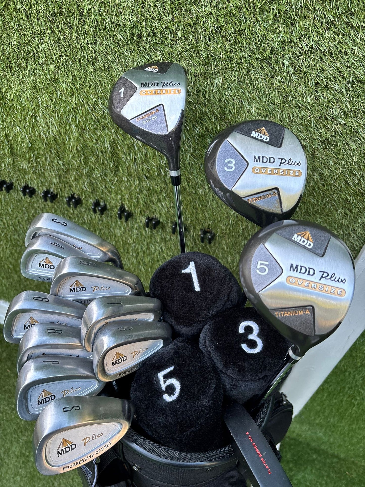 MDD Plus Full Golf Set 3–SW + Oversize Woods + New Proline Cart Bag