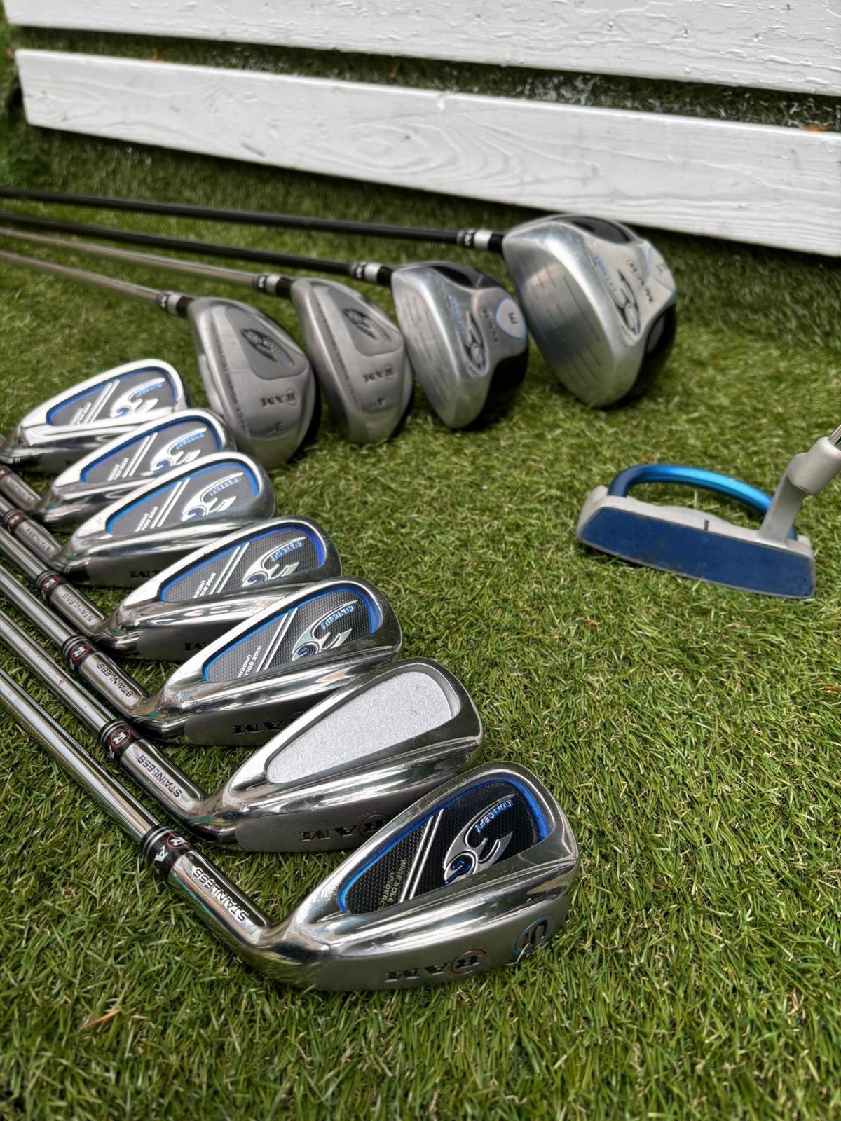 RAM Concept SG Full Golf Set 5–SW + 460cc Driver, Hybrids, Putter & Cart Bag