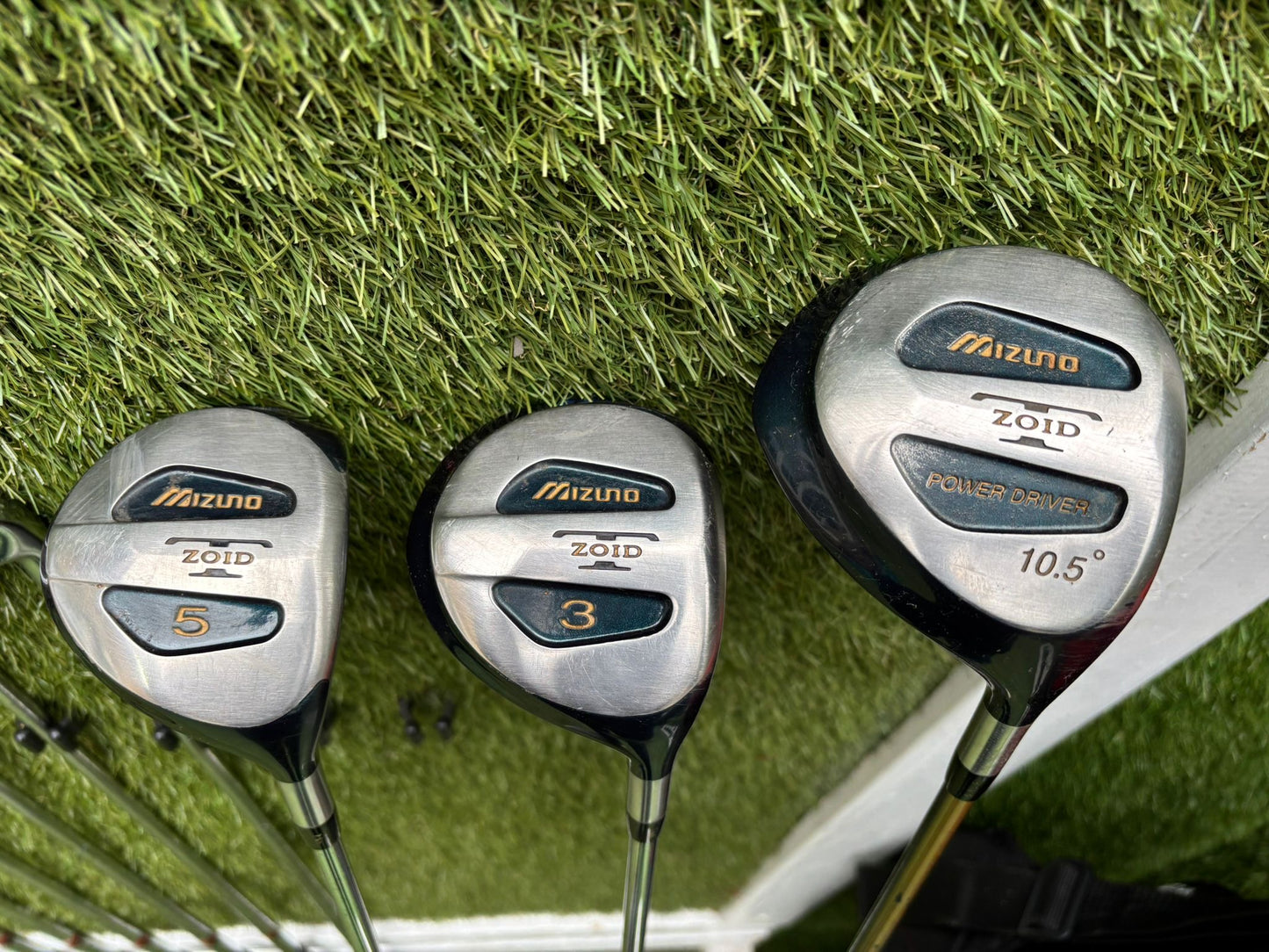 Maxfli Revolution Irons 3-PW + Mizuno Zoid Woods + Sun Mountain Cart Bag