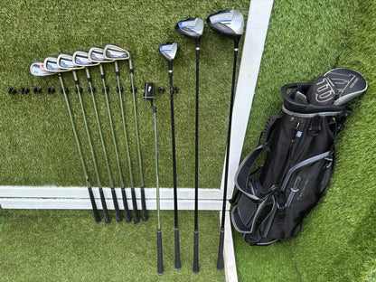 Wilson 1200 TPX Golf Set with Hybrid, Deep Red Wedge & Brand New Stand Bag - Free Delivery