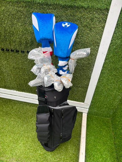 Unused and Boxed Dyna-Tech “Tech Force” Full Golf Set (5–SW) + Driver, 3 Wood, Hybrid + Bag