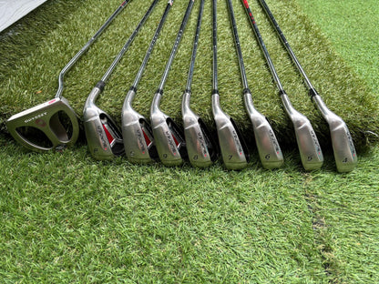 Callaway GBB Epic Adjustable Driver + TaylorMade Burner Irons (4–SW) + Ping i15 Hybrid + r7 Draw 5 Wood + Odyssey Marxman Putter