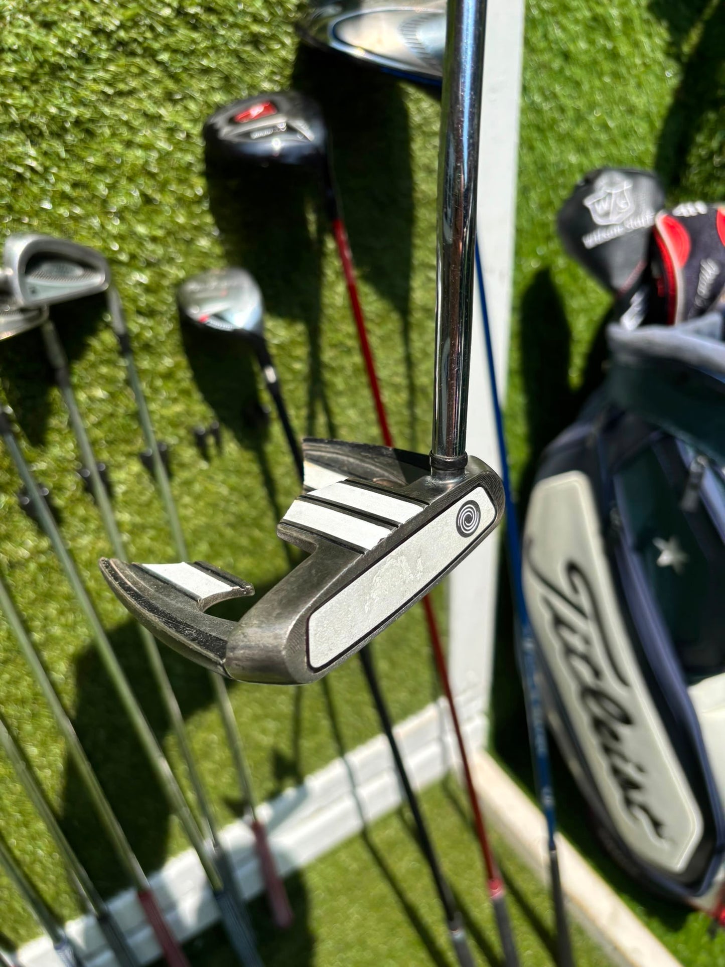 Titleist DCI 762 Irons, Cobra Driver, Odyssey White Ice Teron & Titleist Stars & Stripes Cart Bag