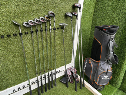 Wilson Deep Red Woods + ProStaff Irons + Cobra Stand Bag – 11 Club Golf Set