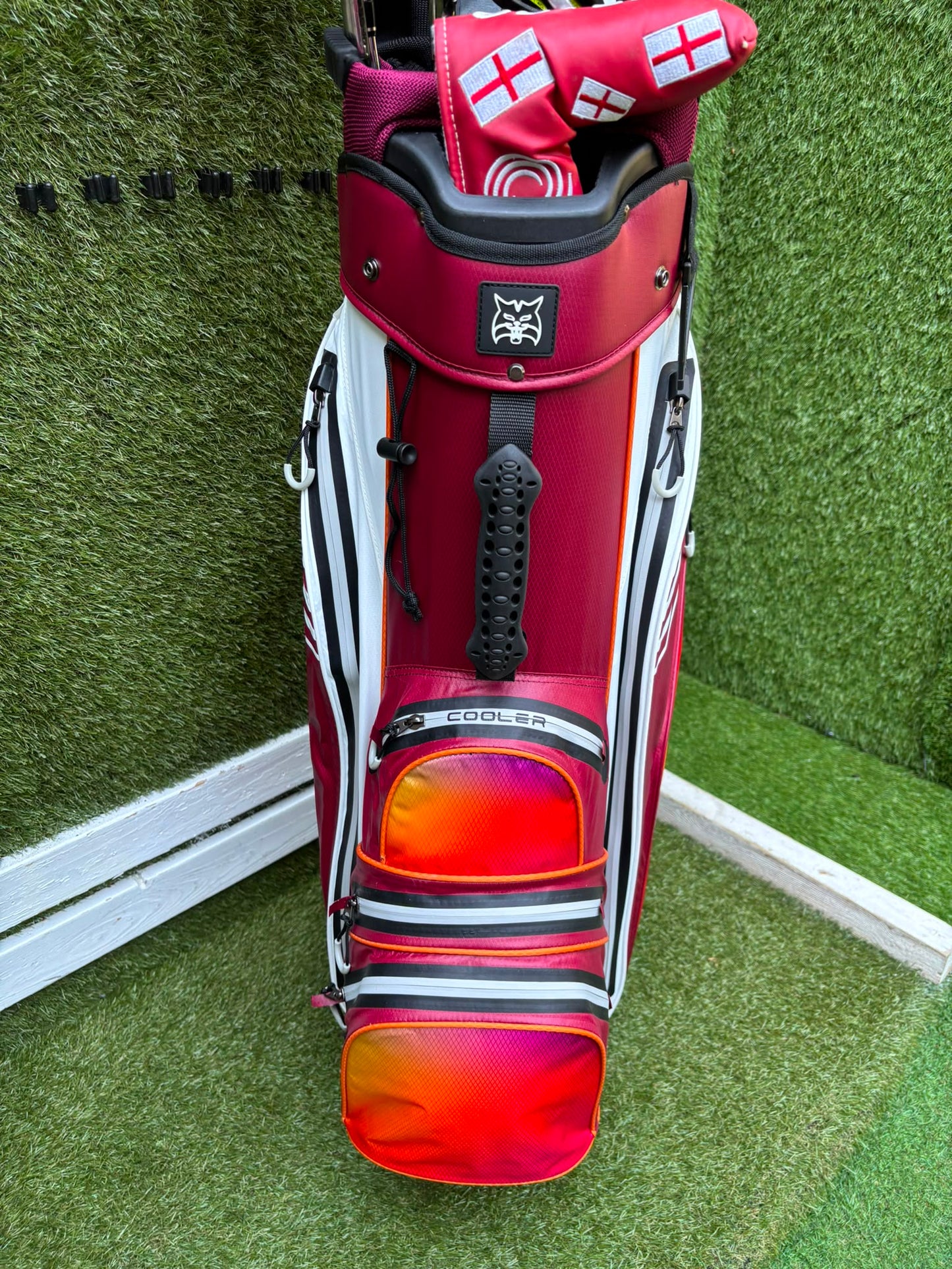 Nike Slingshot 4D Irons, Nike Driver, Cobra 4 Wood, Nike VR_S Hybrid, Odyssey Putter, New Lynx Waterproof Cart Bag