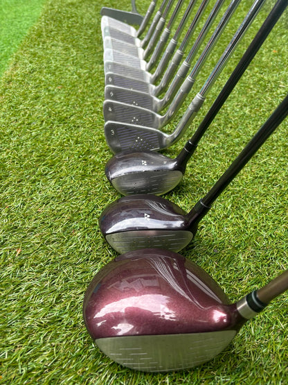 Ladies / Teenager Golf Set – Yonex V-Mass Woods, Fazer Flowline HOT-1 Irons & Bullet Stand Bag