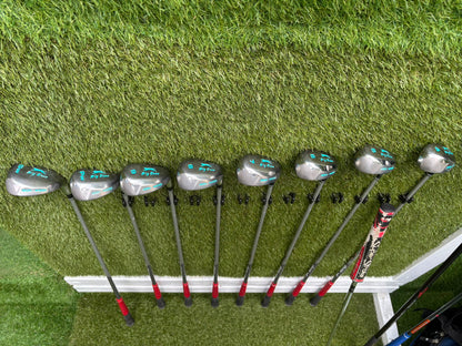 Slazenger Iron-Woods, Nike Driver, Wilson Fairway Wood, Voodoo Daddy Putter & Stand Bag