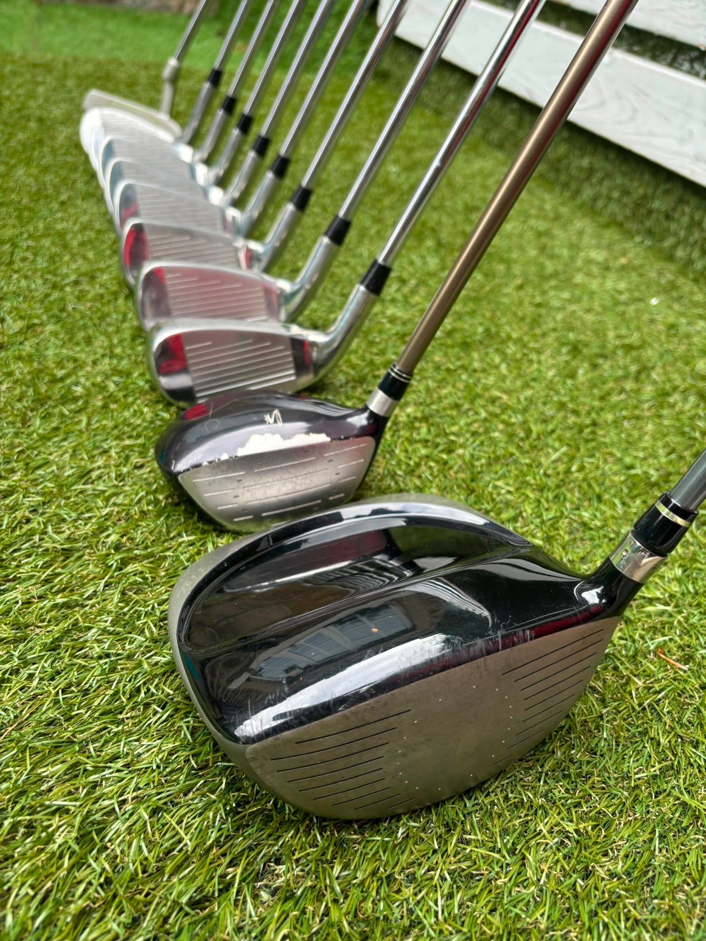 RAM Laser Hybrid Irons, Nike SQ Sumo² Driver, Cobra SZ Fairway Wood, Slazenger V Series Putter & Wilson Tour RX Stand Bag