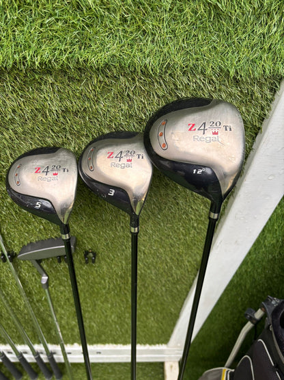Regal Z4 Titanium Woods + XTP Irons + Nike Stand Bag – 11-Club Golf Set