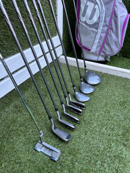 🔥 Wilson Stretch XLS Ladies Set (7–SW) + Driver / 5 Wood / Hybrid + Matching Bag