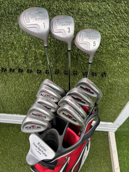 Maxfli VHL Irons 3-SW + Howson Woods + Cart Bag Golf Set